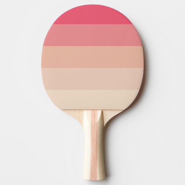 Rosa pastellrandar pingisracket (Framsidan)