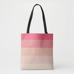 Rosa pastellrandar tygkasse