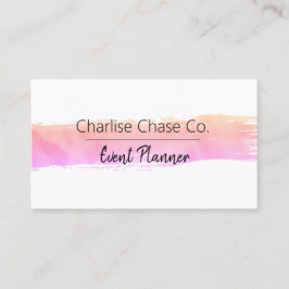 Rosa Pastels Watercolor Modern Personlig Visitkort