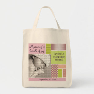 Rosa Patchwork Anpassningsbar Foto Diaper/Mamma B Tygkasse