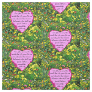 ROSA PATCHWORK JOHN 3:16 BLOMMIGTARS FABRIC TYG
