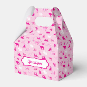 Rosa Patterned Longhorns Mönster Presentaskar