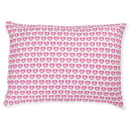 Rosa Paw Skriv ut Hund Bed
