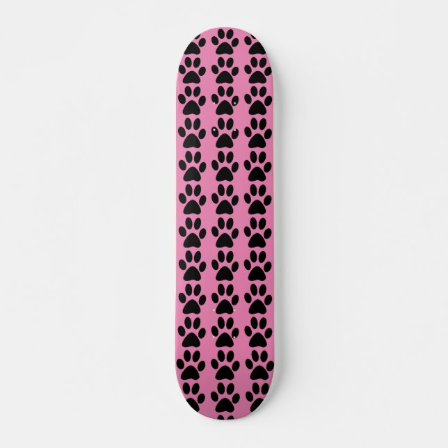 ROSA PAW UTSKRIFTSKATEBOARD MINI SKATEBOARD BRÄDA 18,5 CM (Framsida)