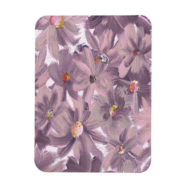 Rosa Paweed Flowers any Färg Magnet (Vertikal)