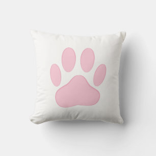Rosa Pawprint Kudde