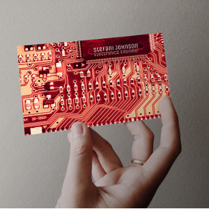 Rosa PCB-tryckt krets, teknik Visitkort