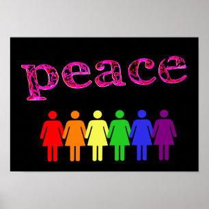 rosa peace black LGBTQIA Poster