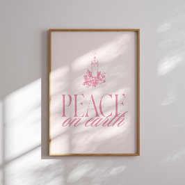 Rosa Peace on Earth Candle-julen Poster
