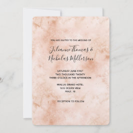 Rosa Peach Abstrakt Inbjudningar