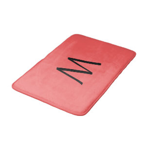 Rosa Peach Black Monogram Badrumsmatta