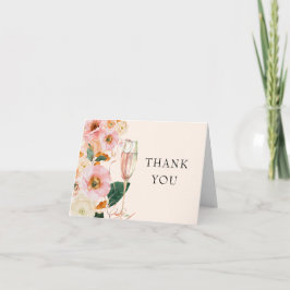 Rosa Peach Blommigt Möhippa Tack Kort
