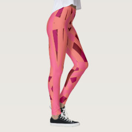 Rosa Peach Brown Art Deco Valentine Day Roligt Gif Leggings