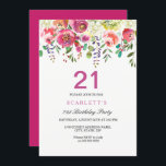 Rosa Peach Flowers 21:a födelsedagsinbjudan Inbjudningar<br><div class="desc">Rosa Peach Flowers 21:a födelsedagspartiets inbjudan Gentle Hand målade Watercolor Blommigt Matching-samling i Niche and Nest store. Rosa Peach Flowers Peonies Ro Watercolor Clipart White Hydrangea Perfekt för din Födelsedagsfest</div>