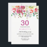 Rosa Peach Flowers-30års födelsedag-inbjudan Inbjudningar<br><div class="desc">Rosa Peach Flowers-30års födelsedag-partiets inbjudan Gentle Hand målade Watercolor Blommigt Matching-samling i Niche and Nest store. Rosa Peach Flowers Peonies Ro Watercolor Clipart White Hydrangea Perfekt för din Födelsedagsfest</div>
