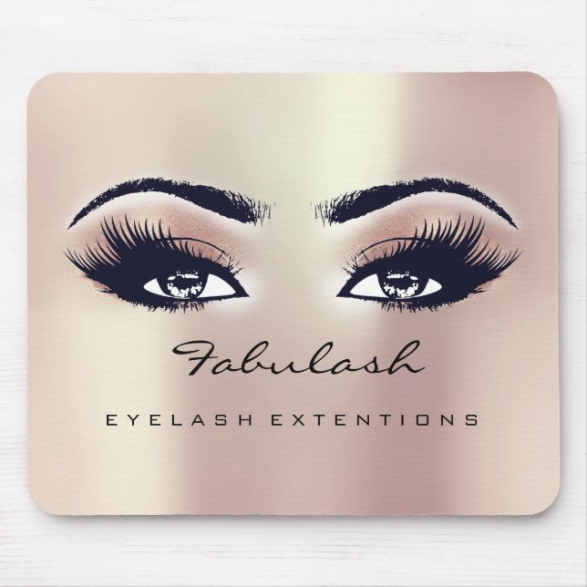 Rosa Peach Glitter Namn Beauty Lash Makeup Musmatta (Framsidan)