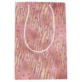 Rosa Peach Glitzy Glitter Gnistra Zebra tryck