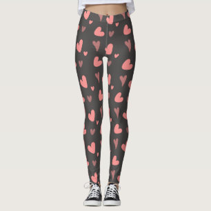 Rosa Peach Hearts Leggings