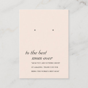 ROSA PEACH MAMMA GIFT EARRING VISNING CARD PLACERINGSKORT