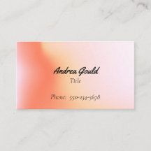 Rosa-Peach Ombre-Affärskortet