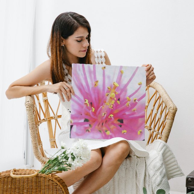 Rosa Peach Pollen Macro Abstrakt Art Canvastryck (Skapare uppladdad)