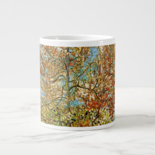 Rosa Peach Träd i Blommar av Vincent van Gogh Jumbo Mugg