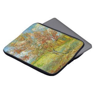 Rosa Peach Träd i Blommar av Vincent van Gogh Laptop Sleeve