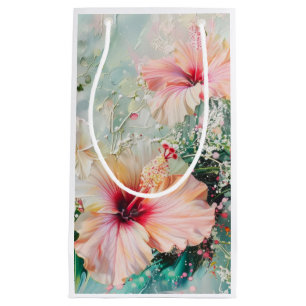 Rosa Peach Tropical Hibiscus Blommigt Födelsedag