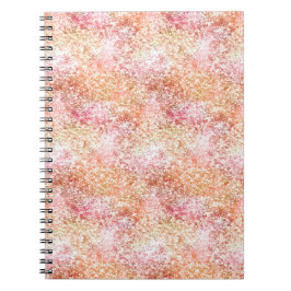 Rosa Peach Unicorn Glitter Anteckningsbok