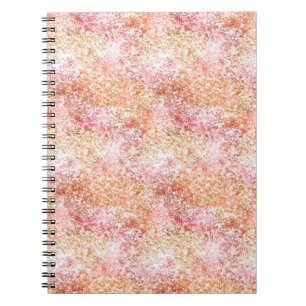 Rosa Peach Unicorn Glitter Anteckningsbok