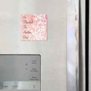 Rosa Peach Vines Blommigt inspiration Anpassningsb Magnet