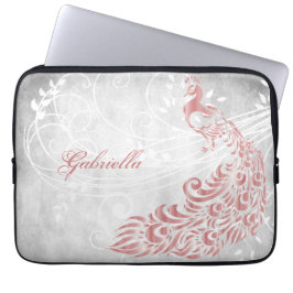 Rosa Peacock Personlig Laptop sleeve