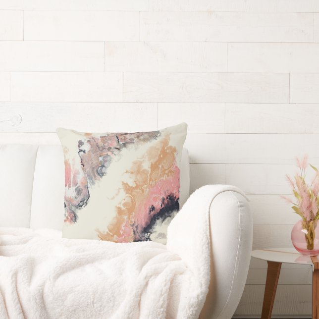 Rosa Pearl Marcular Abstrakt Kudde (Soffa)