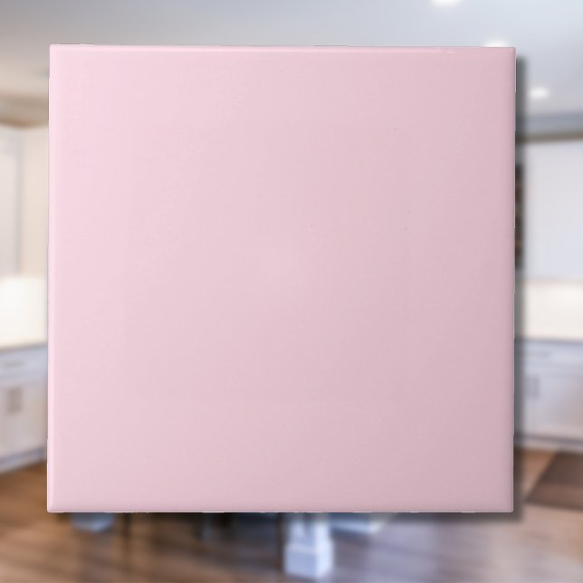 Rosa Pearl Solid Färg | Klassisk Elegant Kakelplatta (Skapare uppladdad)