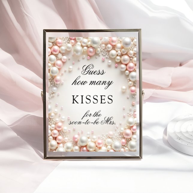 Rosa Pearls hur många Kisses Möhippa-spel Poster (Skapare uppladdad)