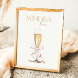 Rosa Pearls & Prosecco Möhippa Mimosa Pub Poster