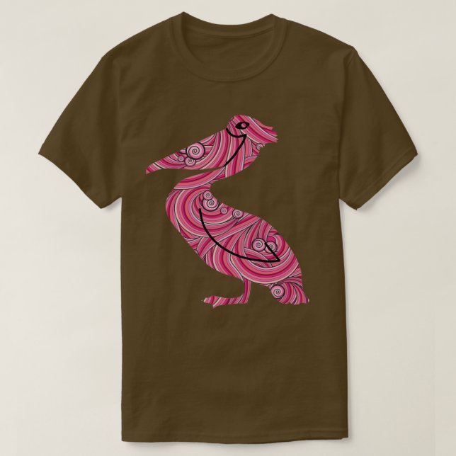 Rosa Pelican T Shirt (Design framsida)