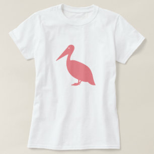 Rosa pelikanSilhouetteT-tröja T Shirt