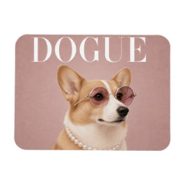 Rosa Pembroke Welsh Corgi Hund Covergirl Magnet