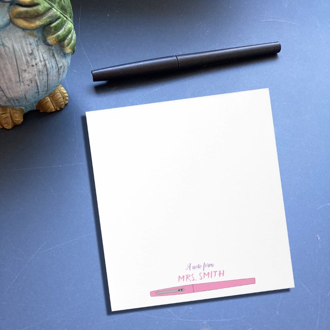 Rosa Pen | Anteckning från | LärarAnteckningsblock Anteckningsblock (Skapare uppladdad)