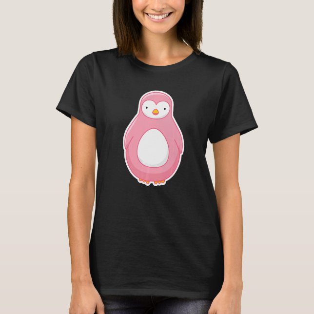 Rosa Penguin T Shirt (Framsida)