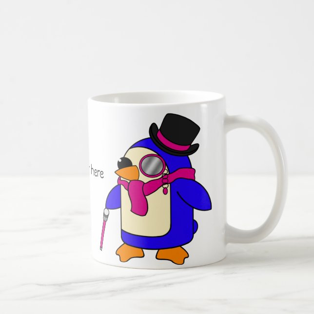 Rosa Penguins Kaffemugg (Höger)