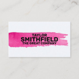 Rosa Penseldrag för färgton Visitkort