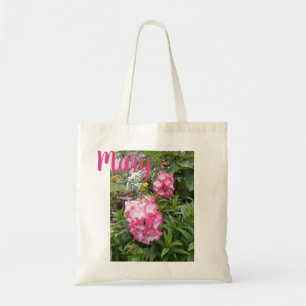Rosa Penstemon Flower blommigt Photo Tote Bag Tygkasse