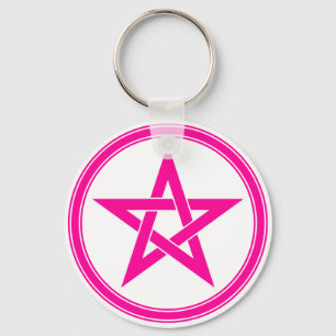 rosa pentacle nyckelring