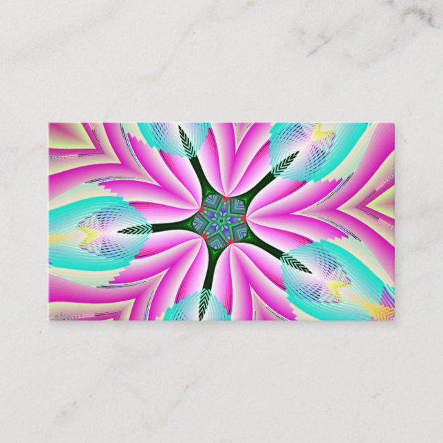 Rosa Pentagon Starfish Visitkort (Framsida)