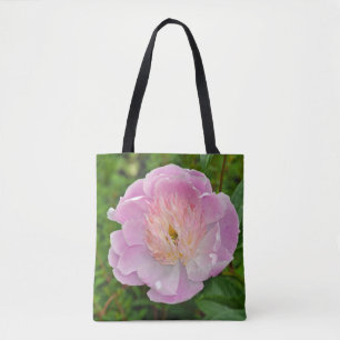 Rosa peonblomma tygkasse