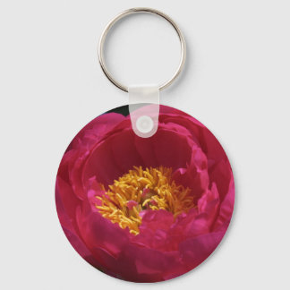 Rosa Peonie Keychain Nyckelring