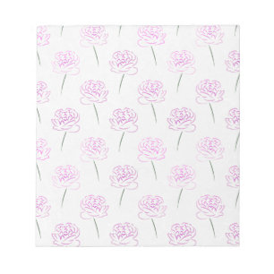 rosa peonier anteckningsblock