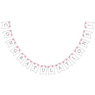 Rosa Peonies Anpassade Tillfällen Banner Vimplar